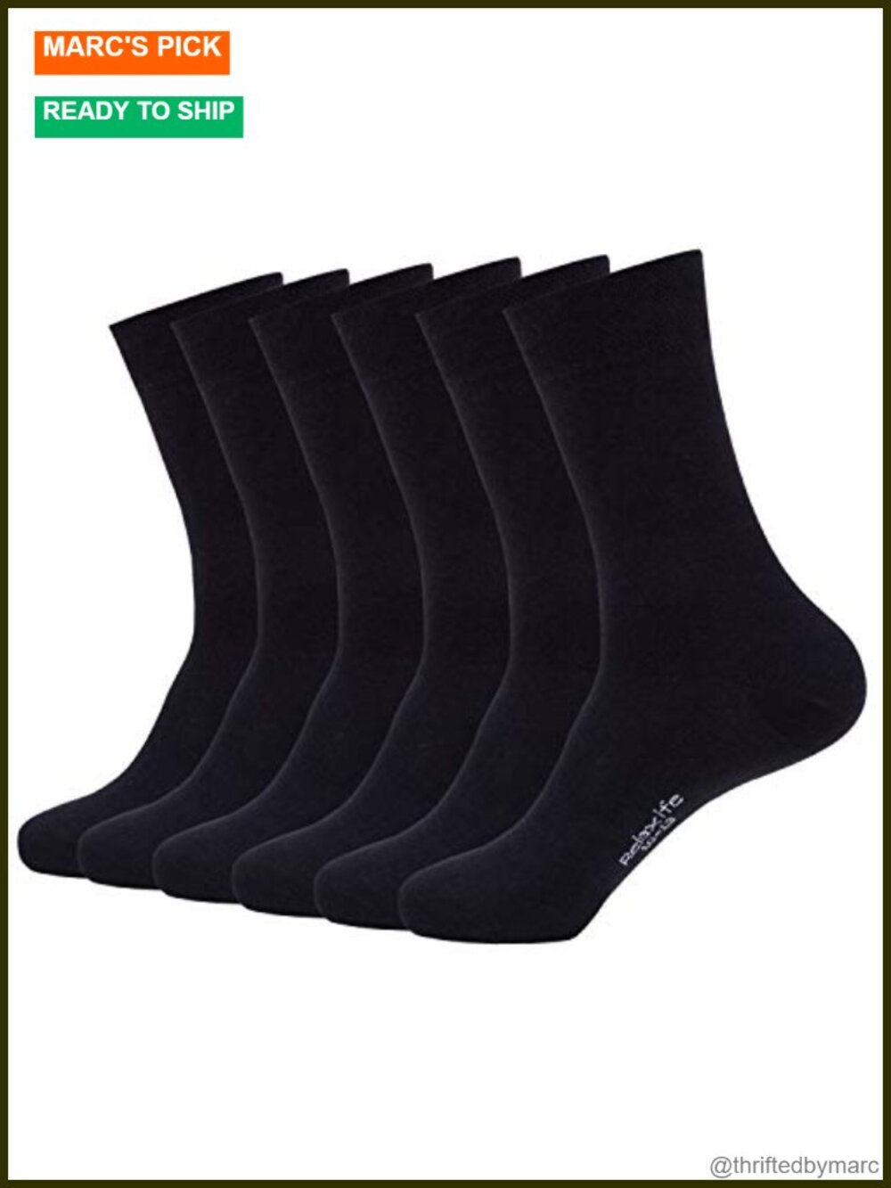 Classic Cotton Dress Socks Thin Lightweight for Office Business Casual Crew 6